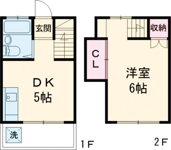 野沢メゾネットの間取り
