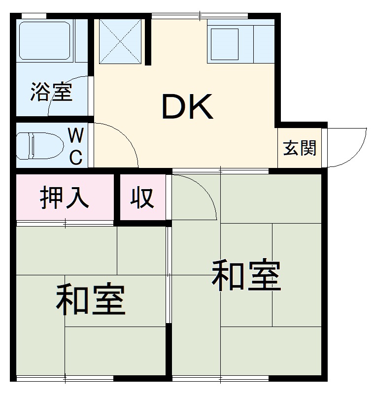 コーポ永井・202号室の間取り