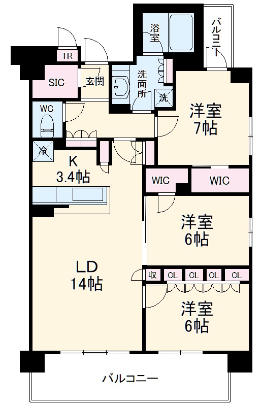 ドゥーエ武蔵浦和の間取り