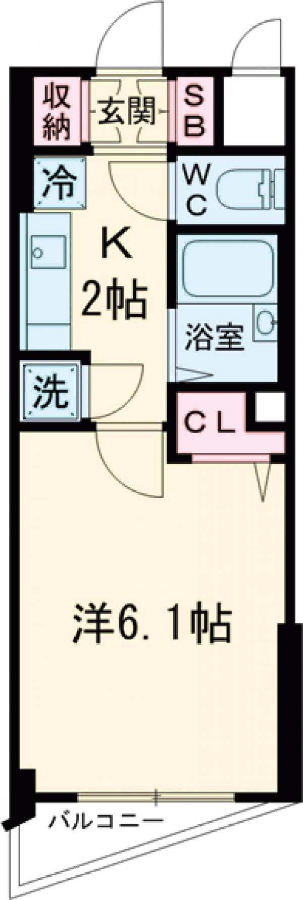 トーシンフェニックス都立大学の間取り