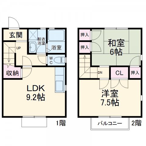 フローレス A棟の間取り
