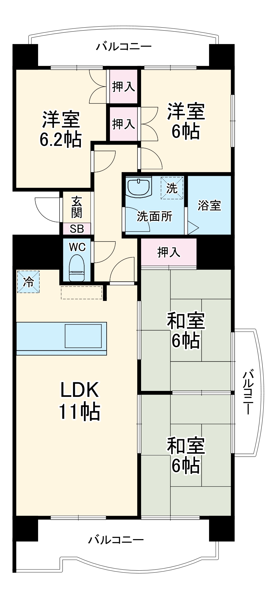 フィオーレ豊橋の間取り