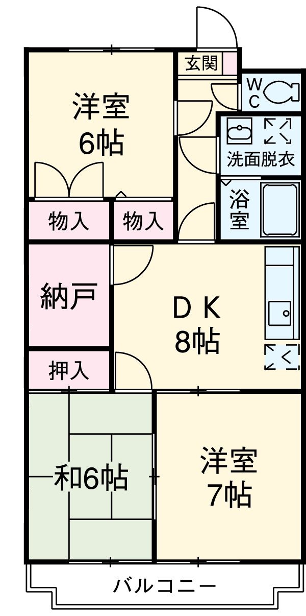 クレアつつじが丘の間取り