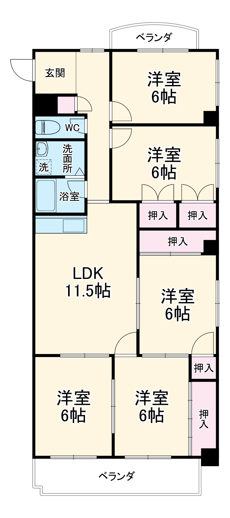 フィオーレ草間の間取り