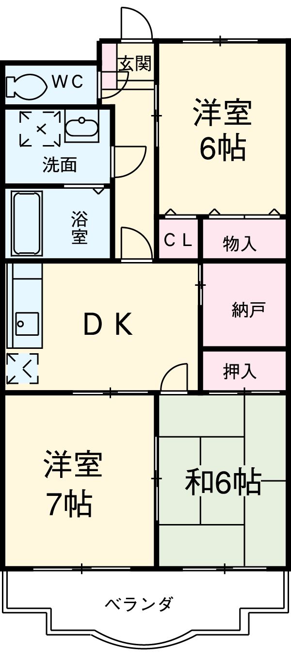 フリーダムコート弐番館の間取り