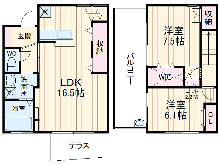 ＱＵＡＴＲＥ　ＳＡＩＳＯＮＳ　宮崎台の間取り
