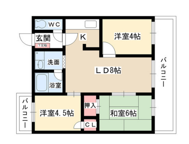 SPACE DUKE Kの間取り