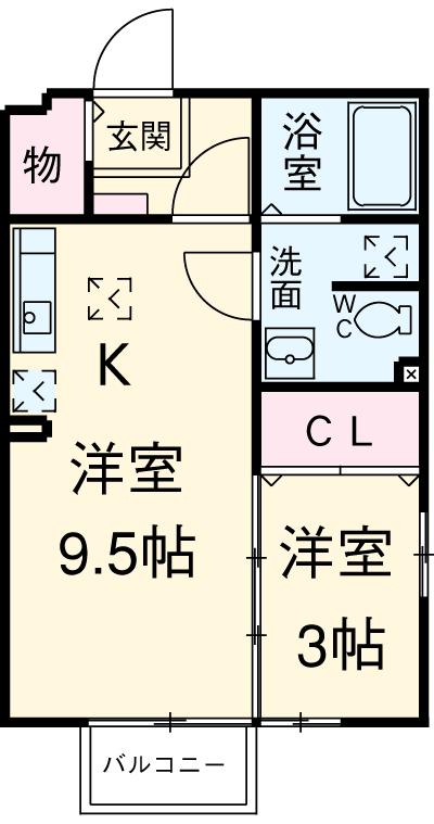 リヴェール・エスパシオの間取り