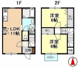 アゼリアテラスAの間取り