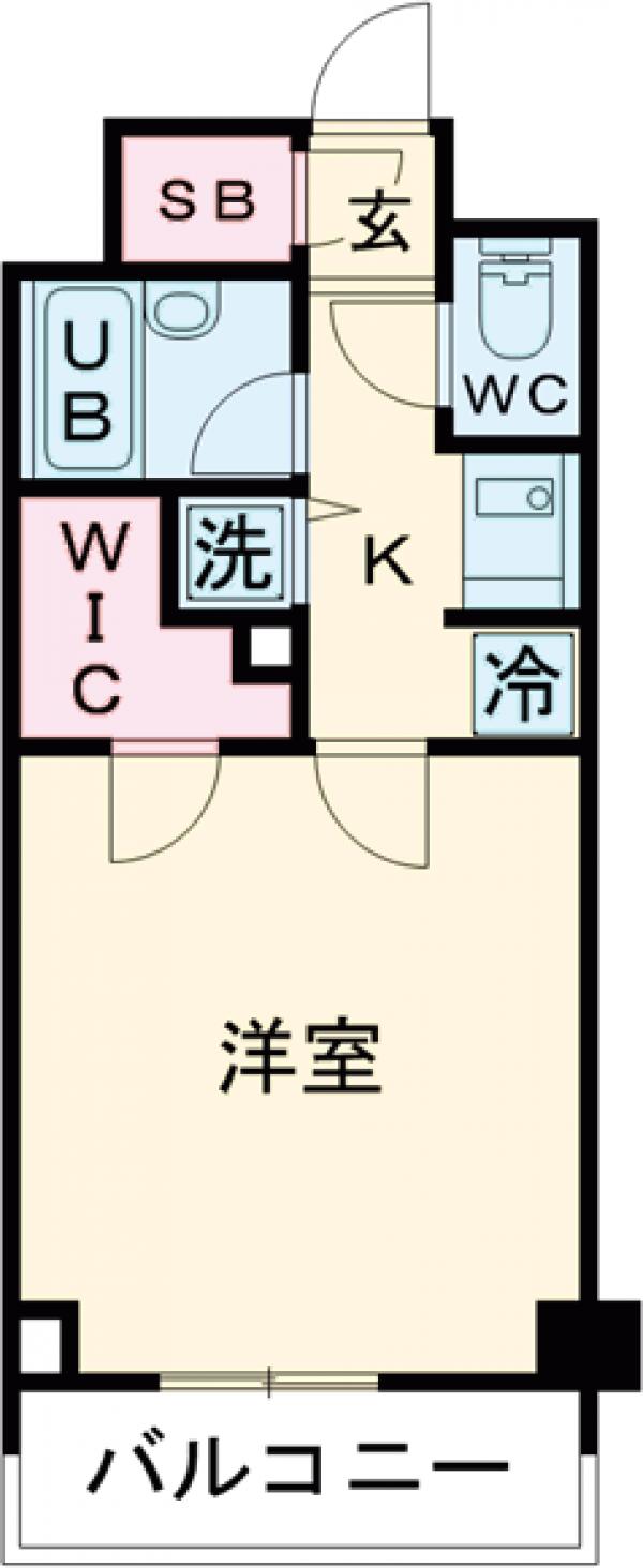 プライムコート成増・104号室の間取り