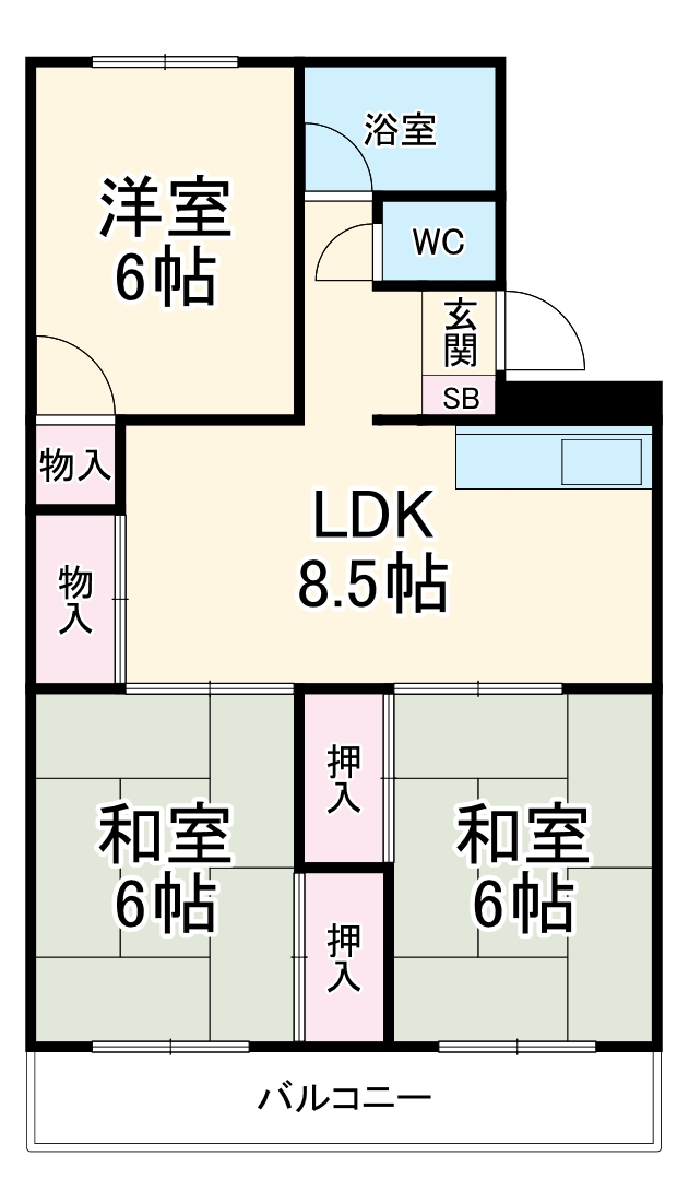寿マンションCの間取り