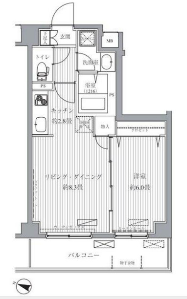 サニーリヴ北新横浜の間取り