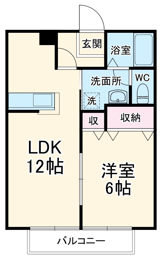 新倉の完工年月（2002年2月）築の賃貸アパートの間取り