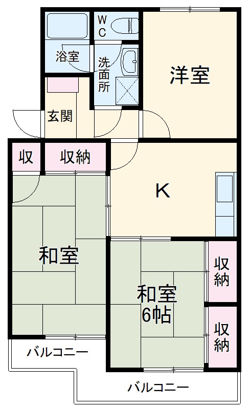 マンションブルースカイの間取り