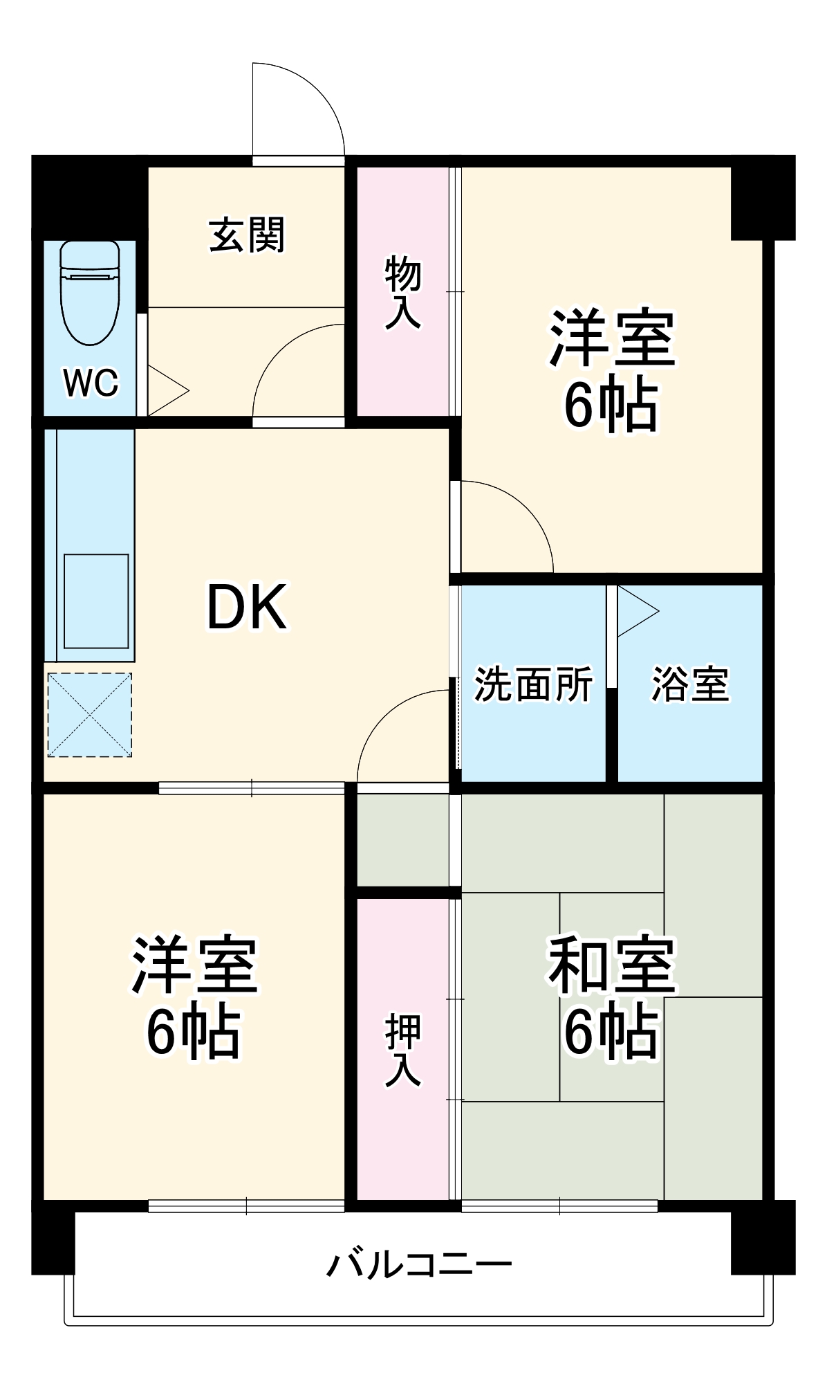 アーバンきたじまの間取り