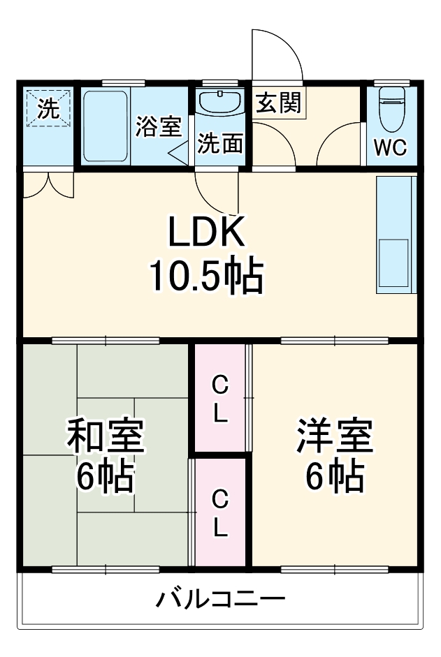 京和コーポの間取り