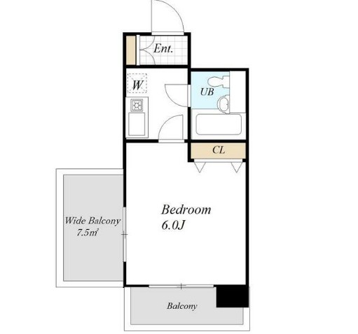 立石の完工年月(1992年3月)築の賃貸マンションの間取り