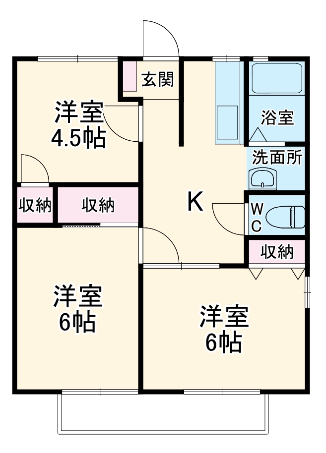 パナヒカリ A・Bの間取り