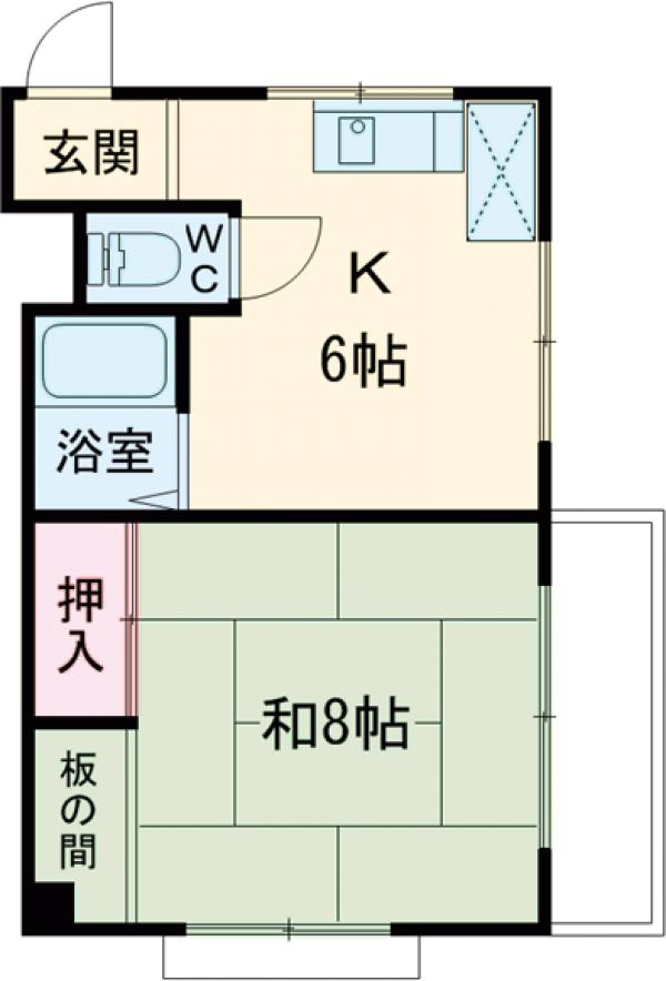 八十吉コーポの間取り
