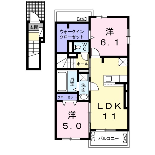 ロリンズ ガーデン Ⅲの間取り
