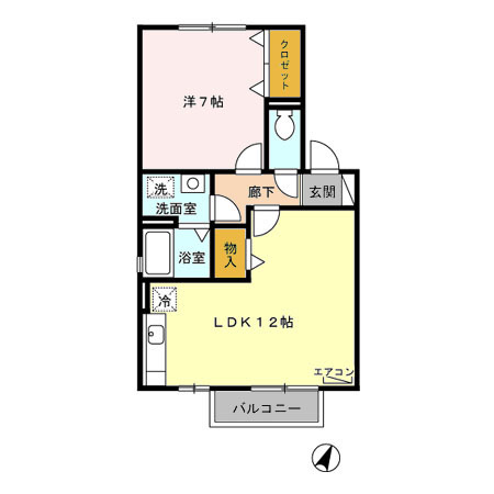 ブライト・ハイム Cの間取り