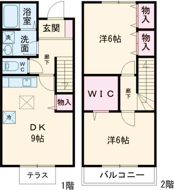 ル・ソレイユシェソワ Cの間取り