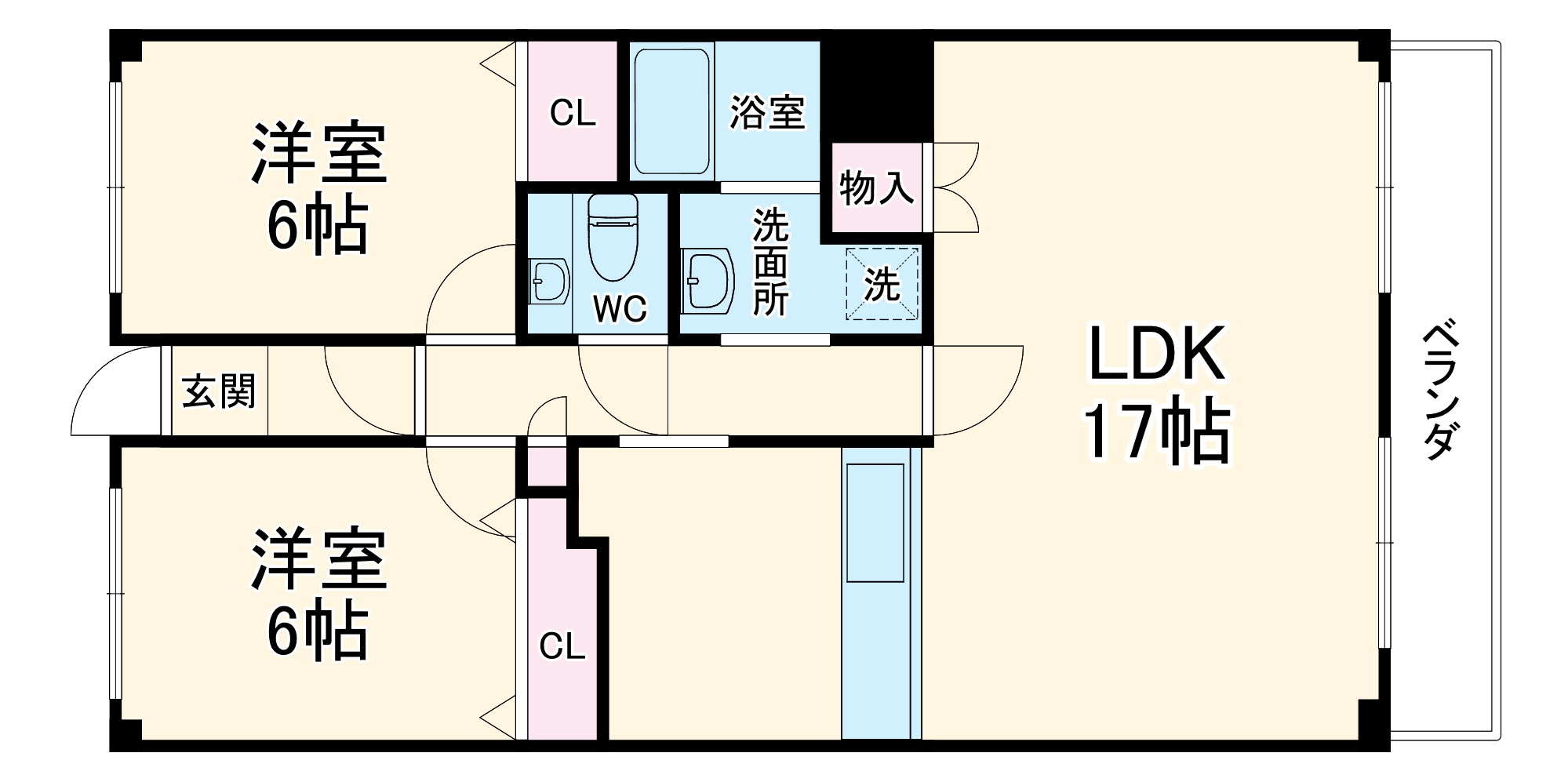 ビラ三秀山中の間取り