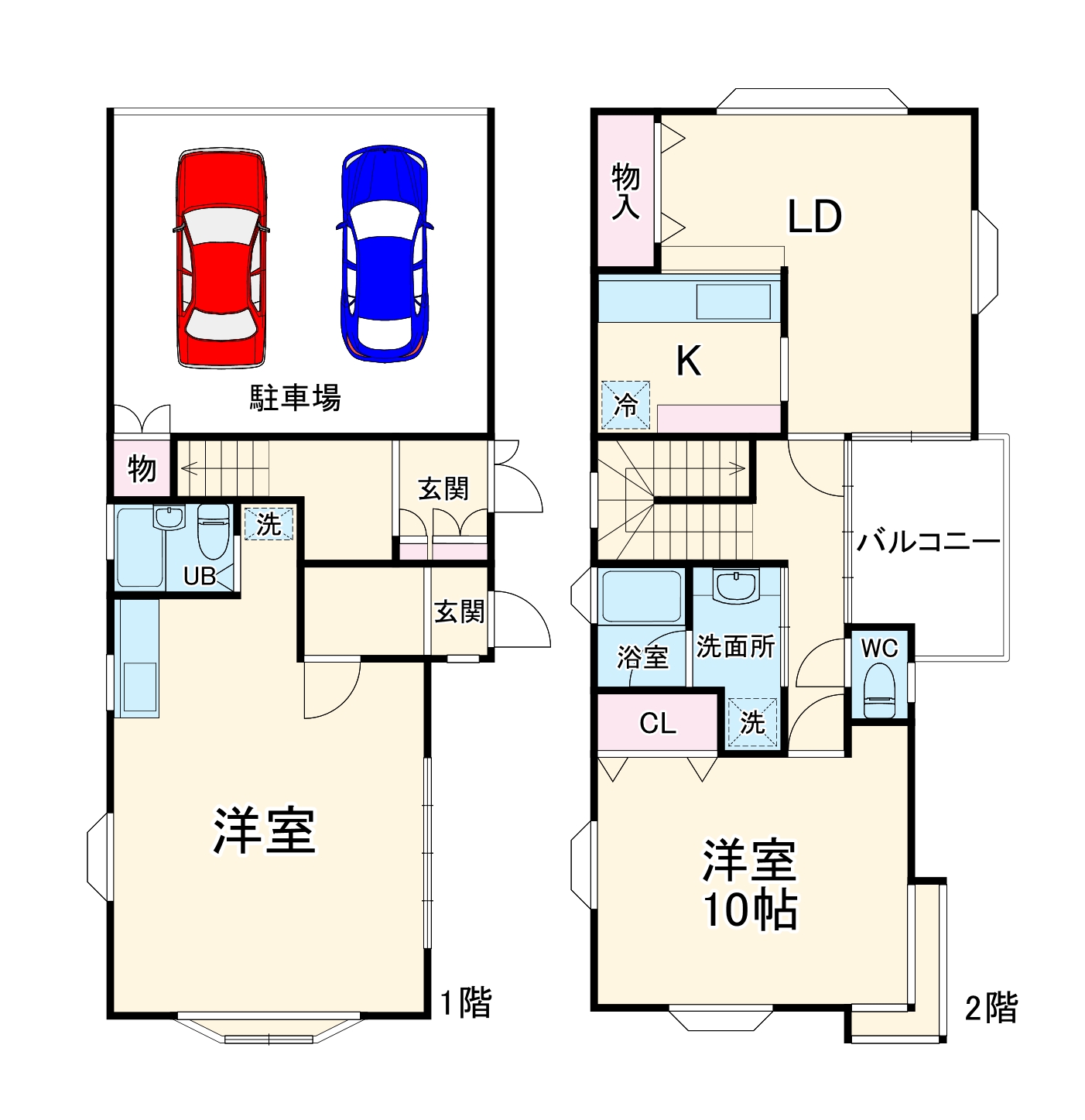 柏井貸家の間取り
