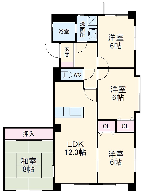 キャストル社が丘の間取り