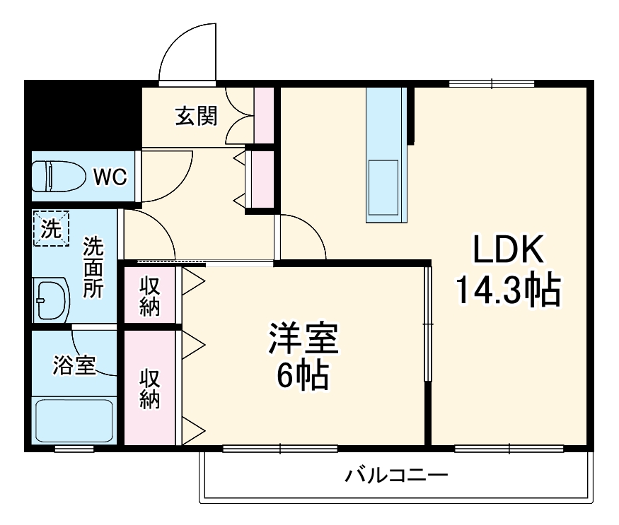 西伊場町の完工年月(2007年5月)築の賃貸マンションの間取り