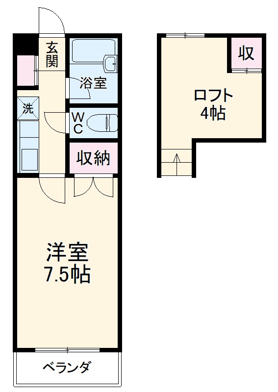 西山ハイツの間取り