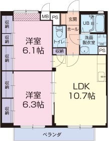 アビタシオン駅南Aの間取り