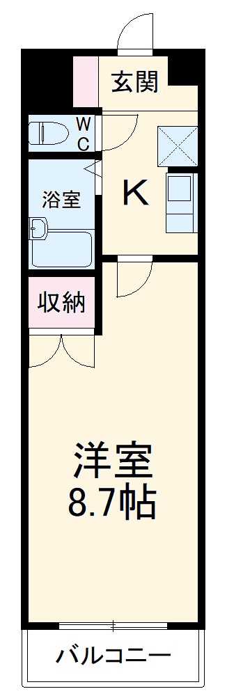 サンセイハイツ社台の間取り