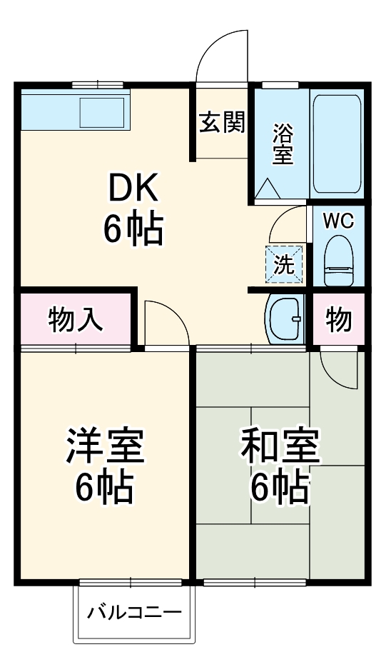 シティハイム南アサダBの間取り