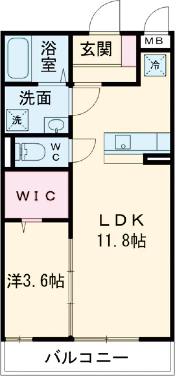 フェアレーン高野台Ⅱ・205号室の間取り