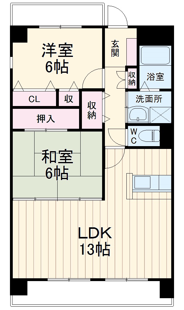 グランデージ竹越の間取り