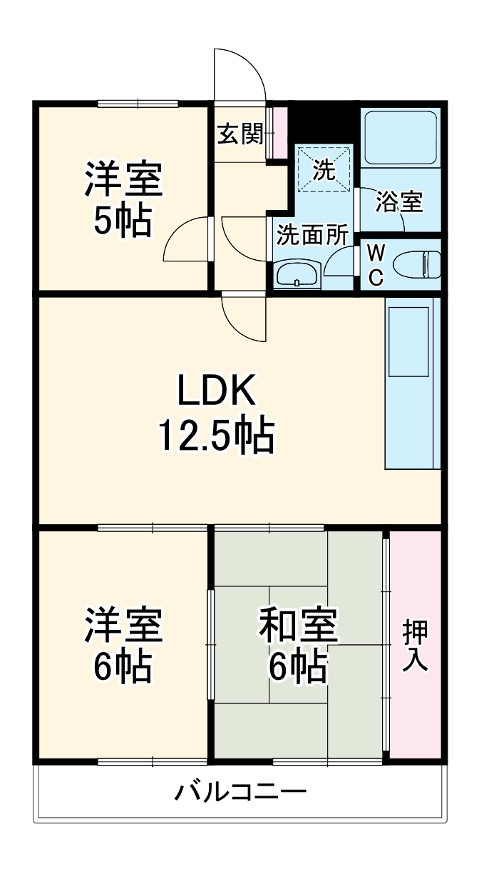 サンハイム吉川の間取り