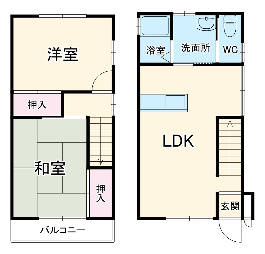大平台4丁目テラスハウスの間取り