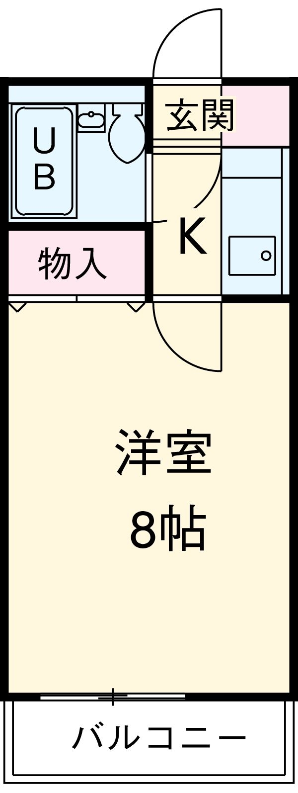 パシフィック東間８・203号室の間取り
