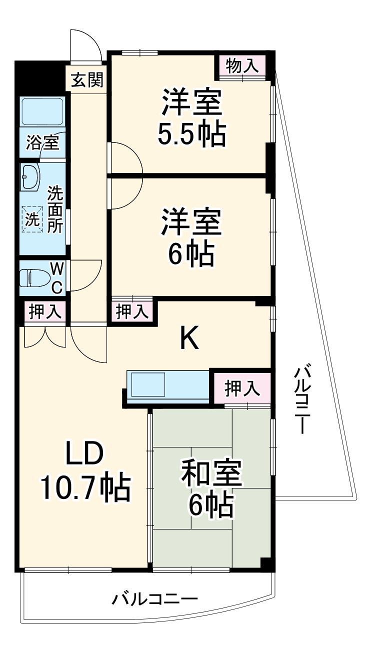 ローズガーデン楠元の間取り