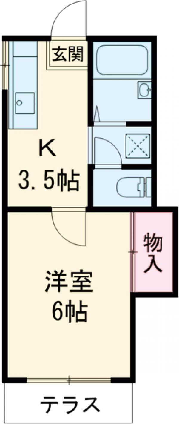 エレガンスタキザワの間取り