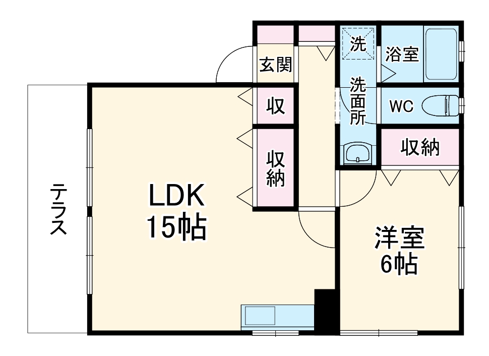ラクラス1号館の間取り