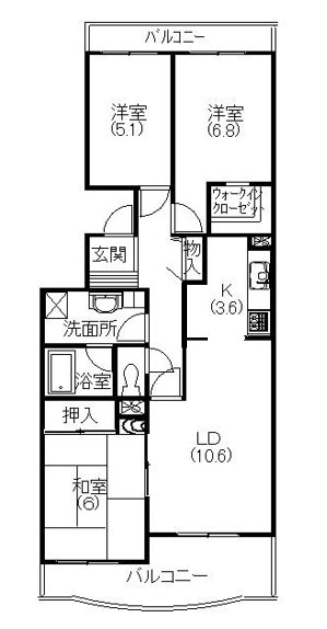ドルチェ広沢の間取り