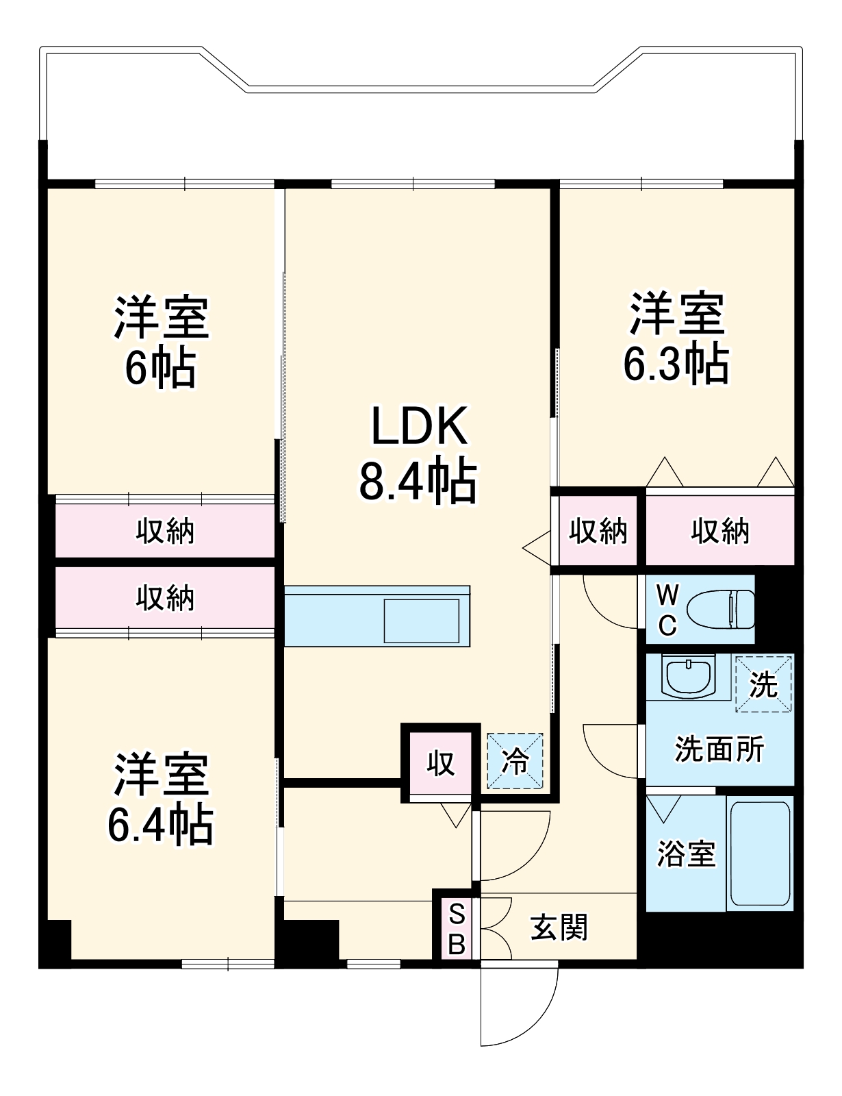 ふぁみーゆ月見坂の間取り