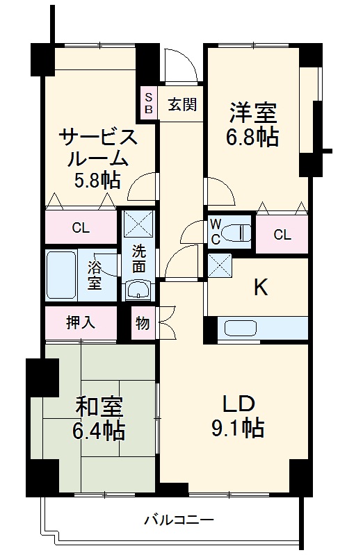 サニーヒルズ和光の間取り