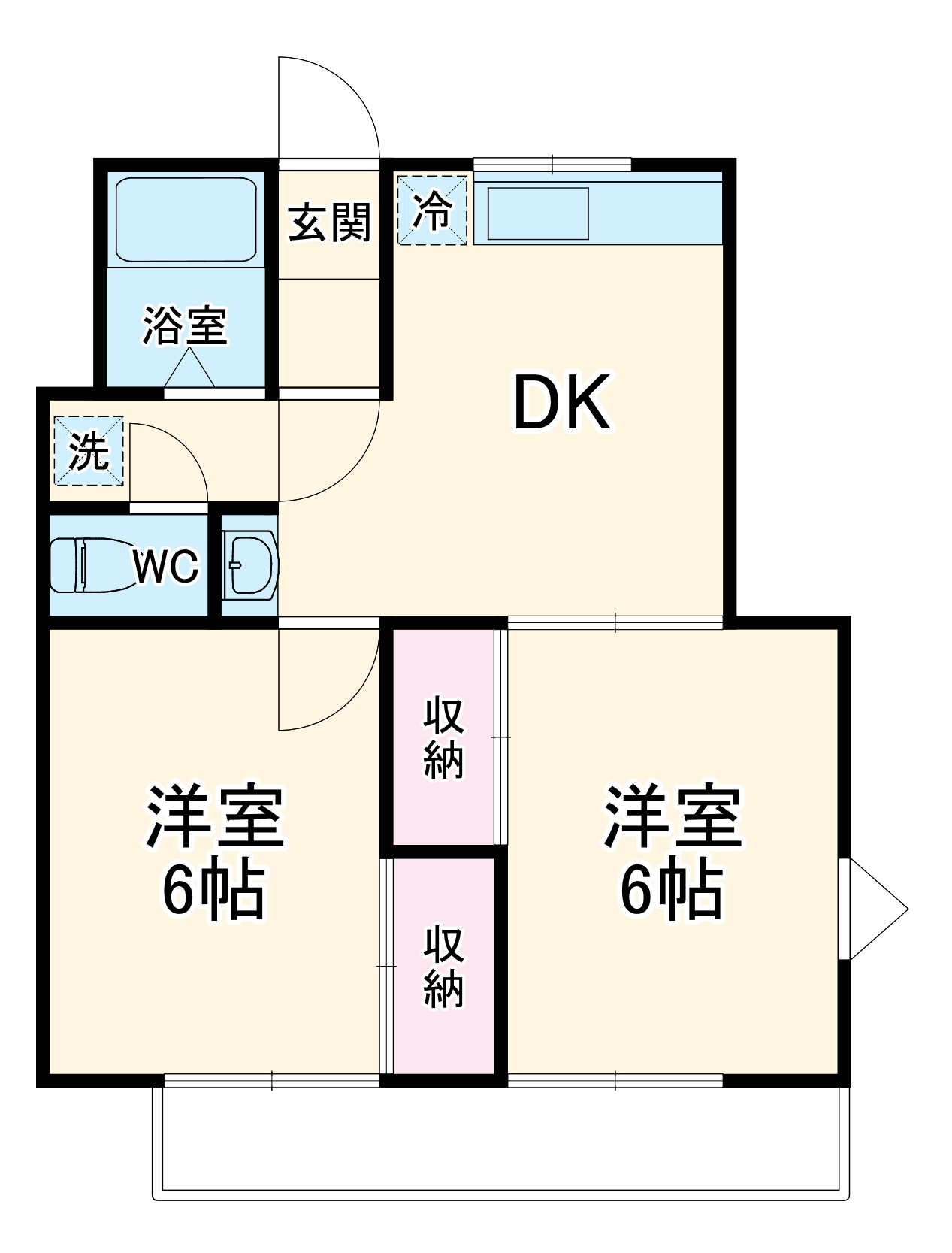 ラモーレ山田の間取り