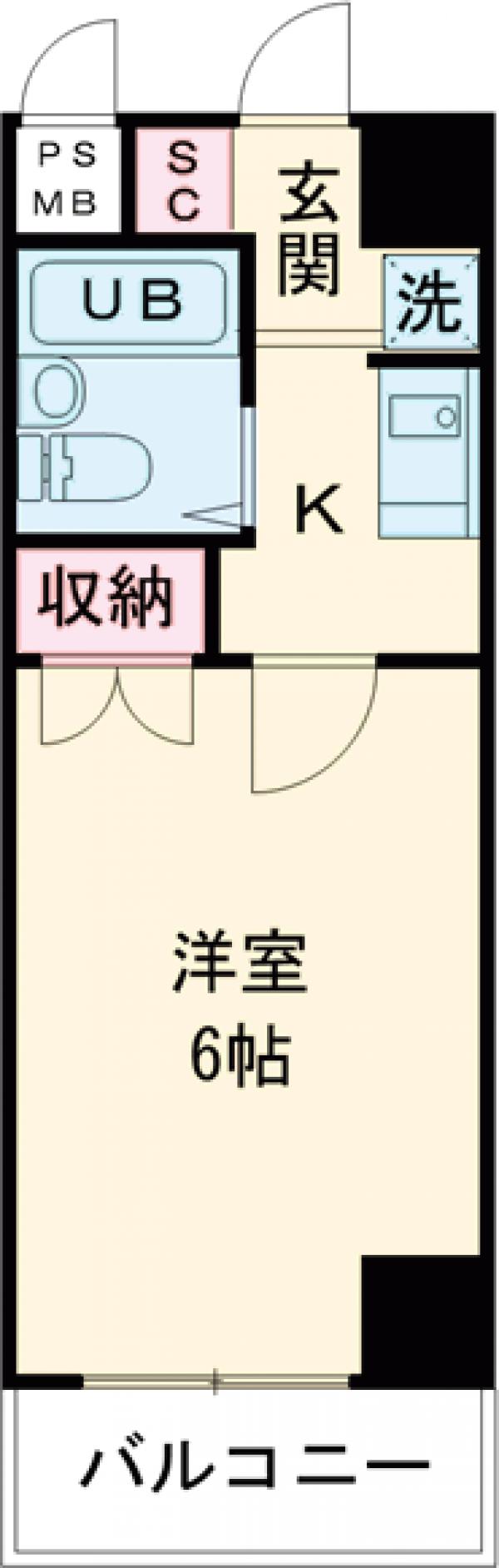 クレアトゥール新宿２１・204号室の間取り