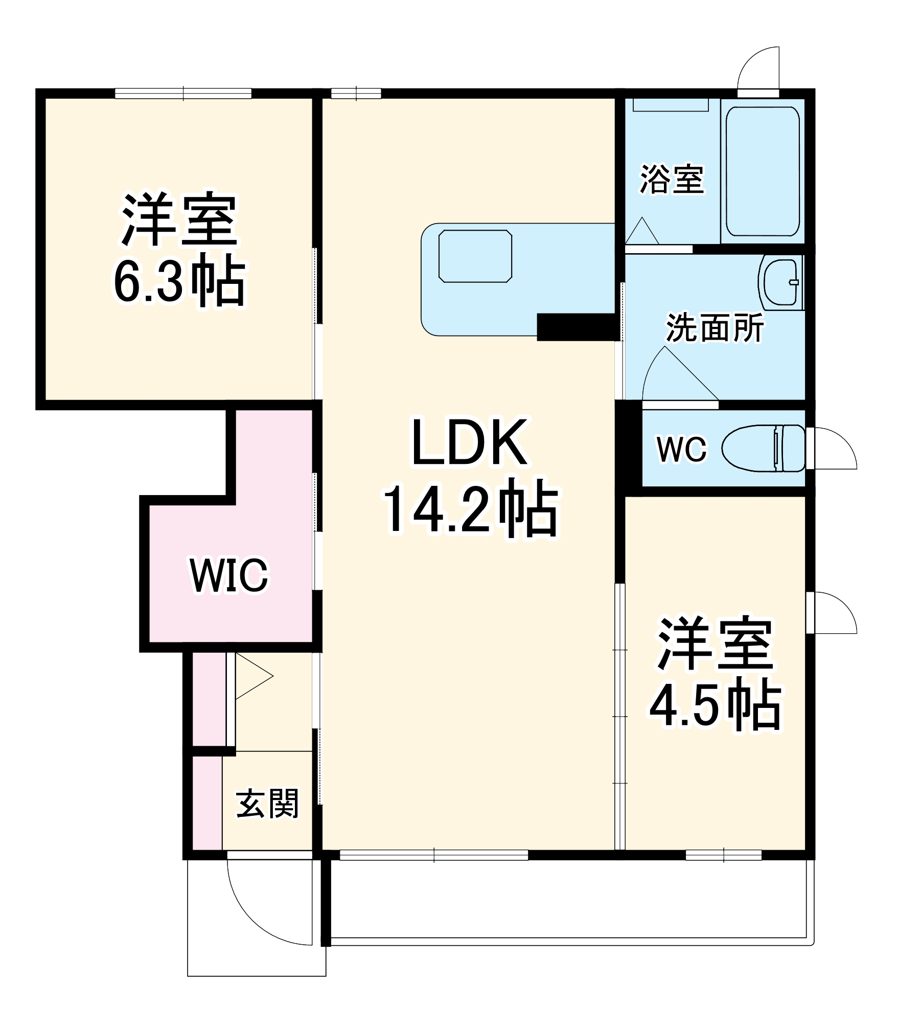 ＭＥＬＲＯＳＥ　ＣＯＵＲＴ　Ⅰの間取り