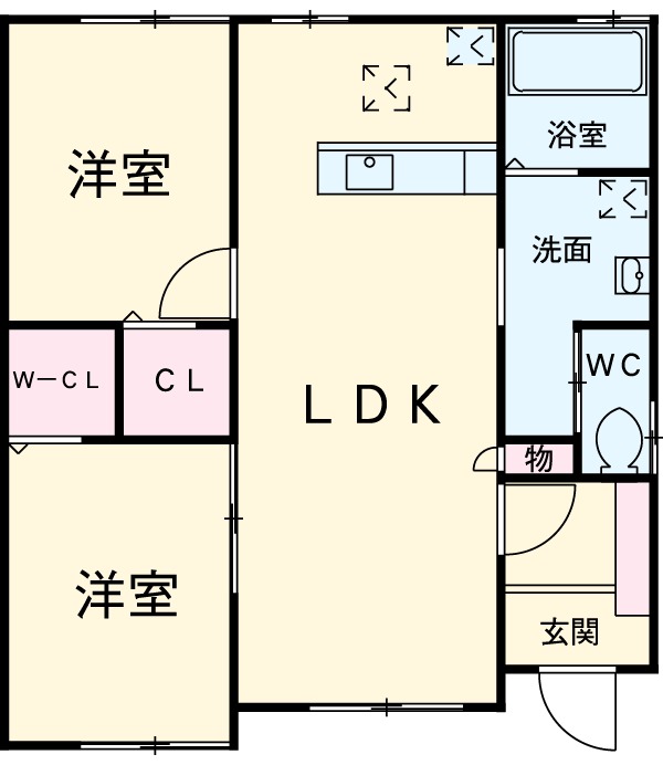 篠原町貸家の間取り
