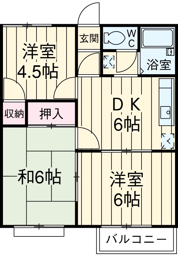 五番町ハイツの間取り